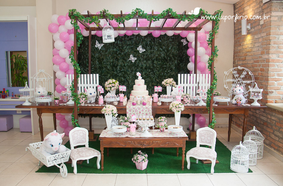 Tema - Artigos para Decoração Festa Infantil e Lembrancinhas em, gatinha  marie tema festa infantil 